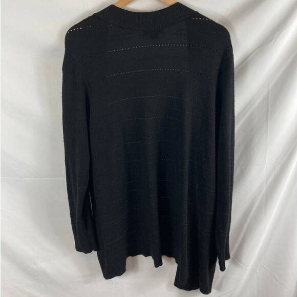 Tribekka 44 Draped Open Front Cardigan sweater black size XL - Picture 4 of 4